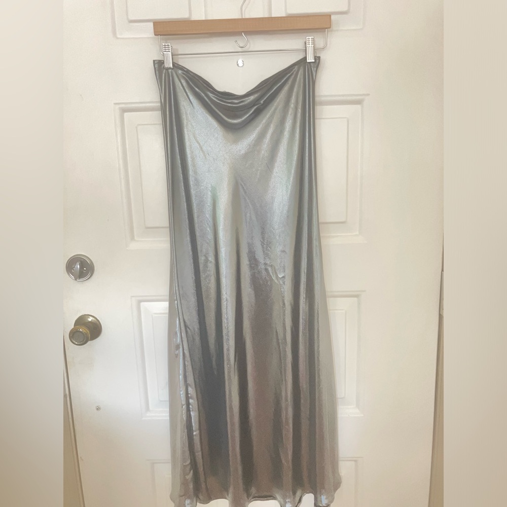 Wild Fable Shimmering Silver Dress